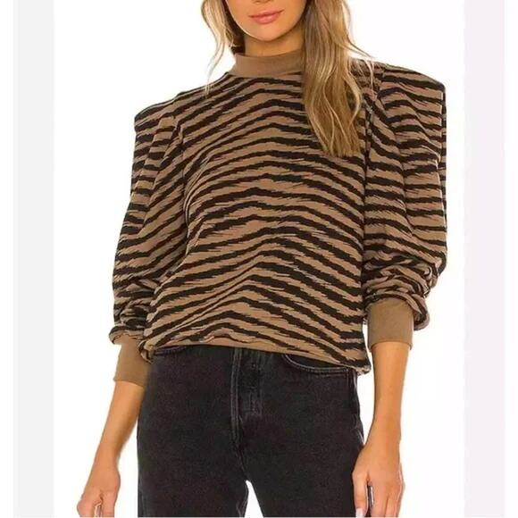 AGOLDE Sweater Womens Extra Small NWT Folded Sleeve Sweatshirt Serpentine Crew - Picture 1 of 11